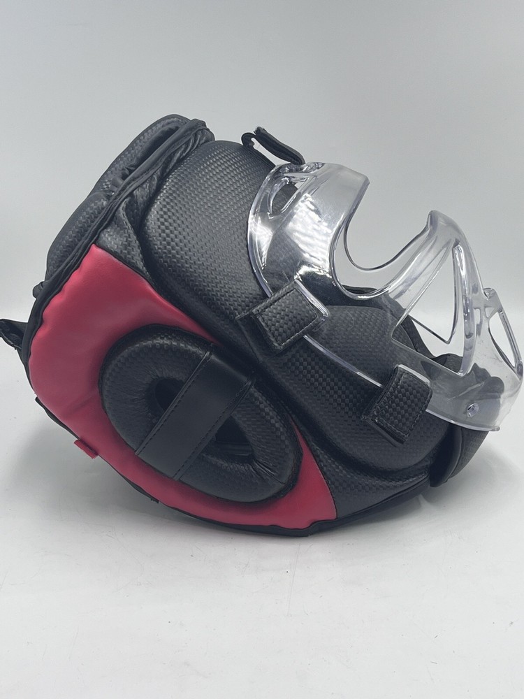 Bushido KO Series 2 High Impact Head Gear Helmet & Sparring Boots Bundle Medium