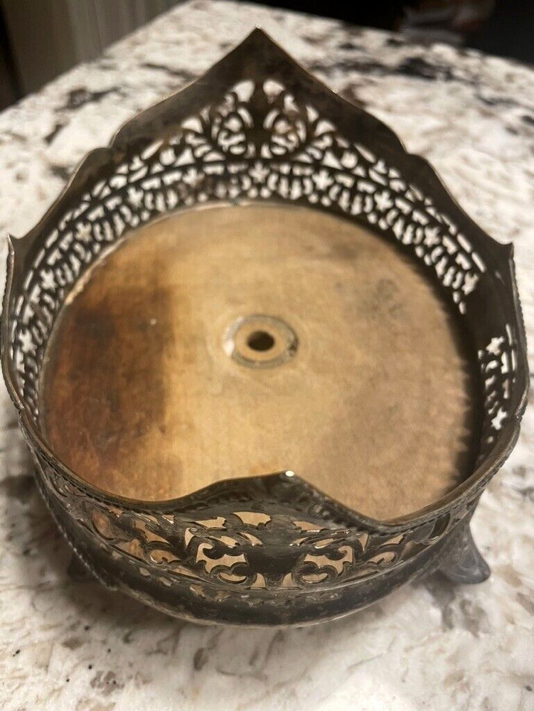 Antique Silverplate Cruet Stand Base