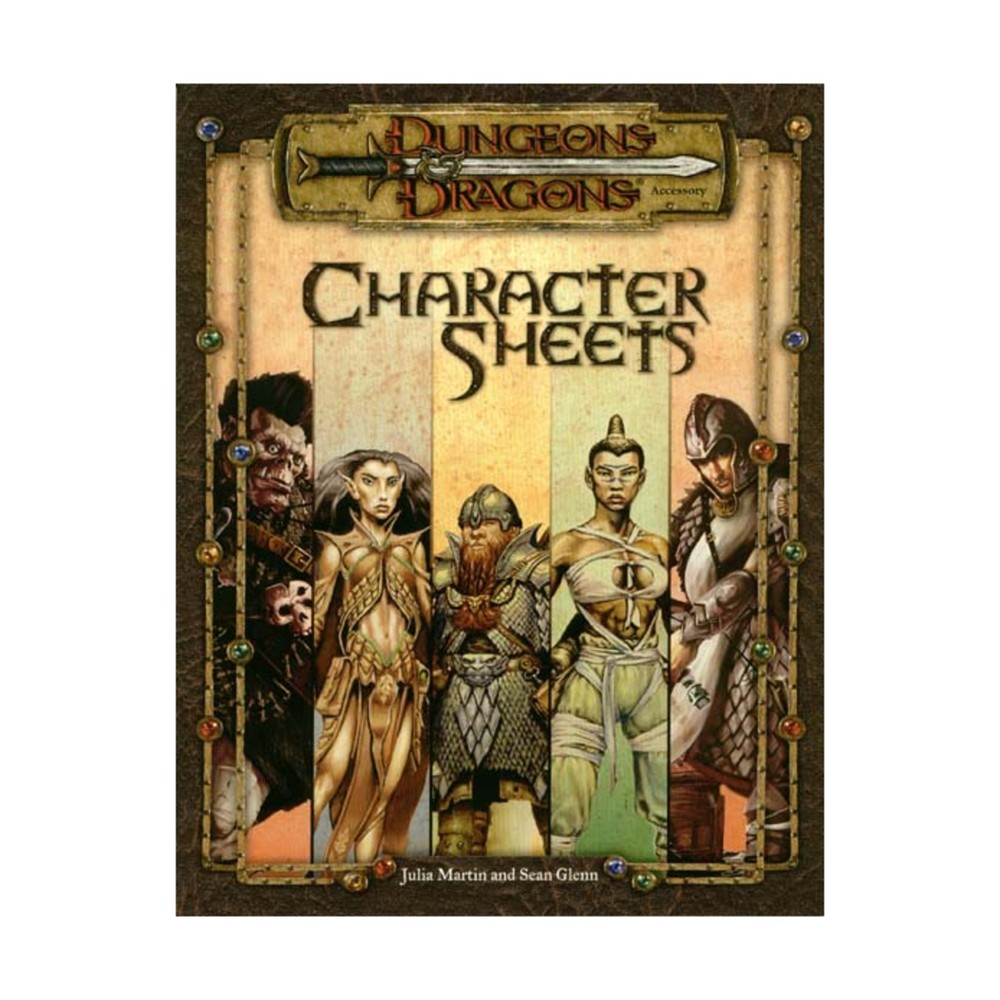 WotC D&D 3rd Ed Character Sheets 3.0 VG+