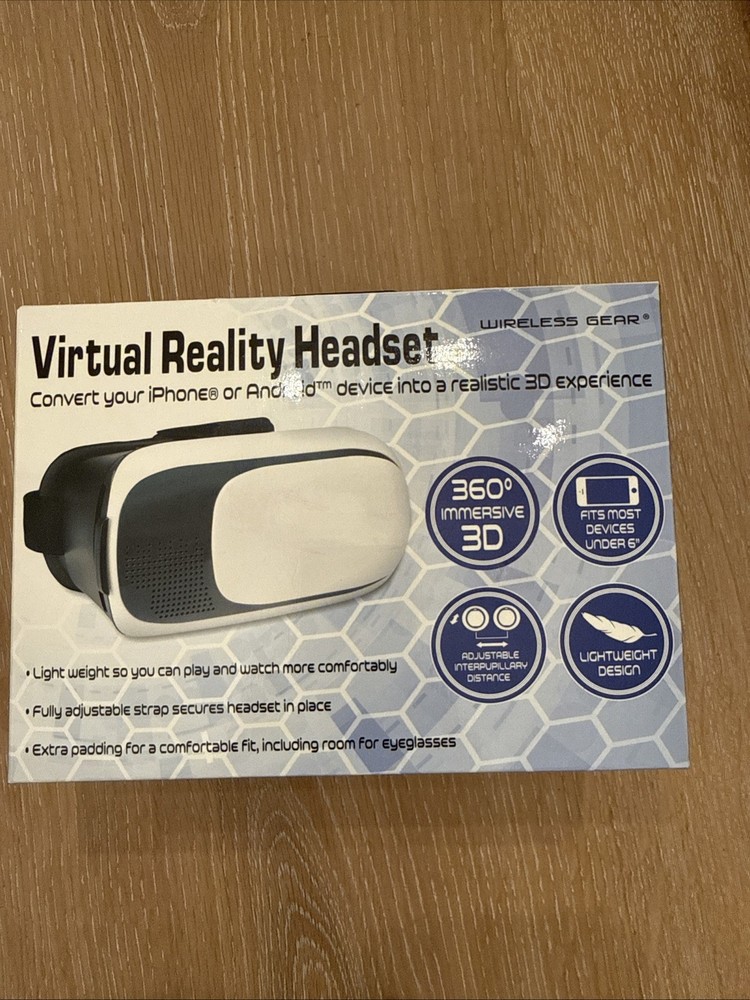 Virtual  Reality Headset,Wireless Gear Model G0391,3D Experience