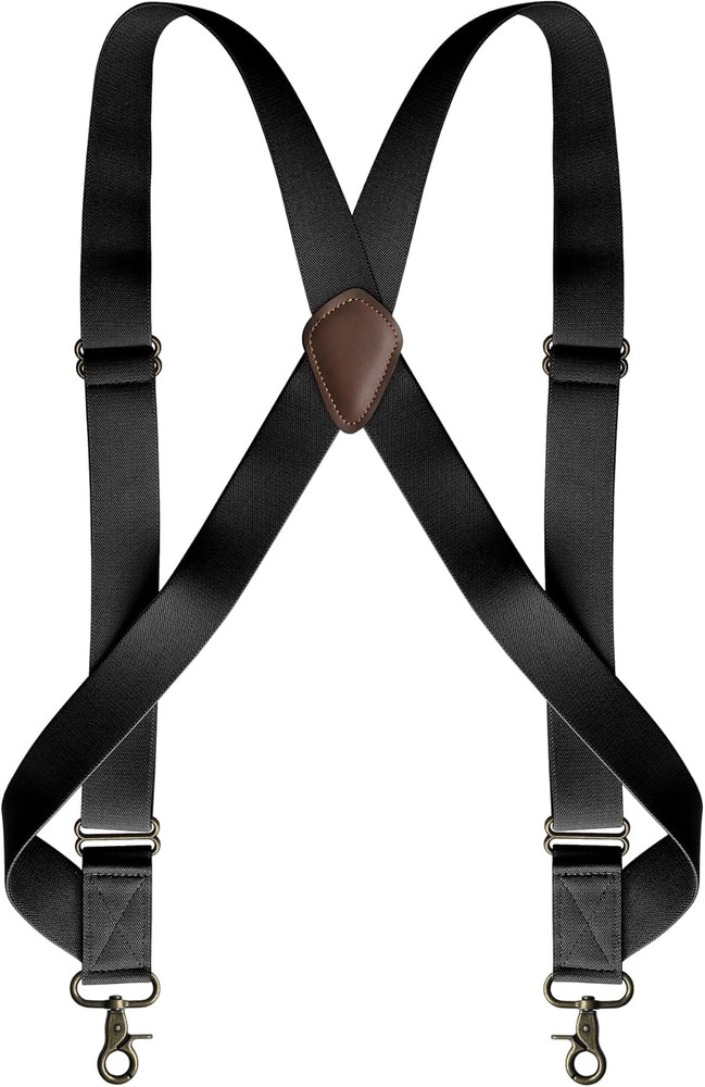 Men Side Hook Suspenders Heavy Duty Trucker Work Suspender Adjustable Elastic Br
