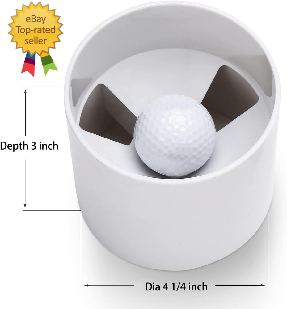 2PCS Golf Hole Cup,Abs Ivory White Plastic Golf Cups,Dimension 4"Depth,Diameter
