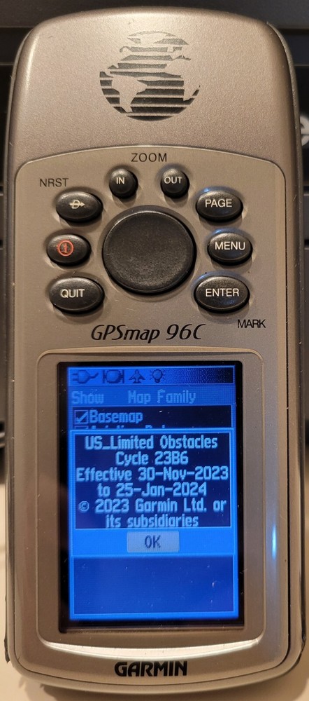Garmin GPSMAP 96 196 296 396 496 All Current Databases Update Service Jan, 2024