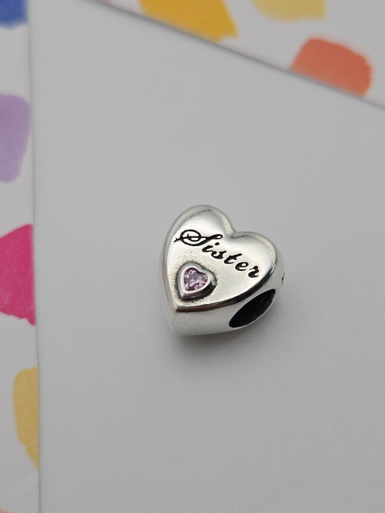 Authentic Pandora Silver Sister moment Charm
