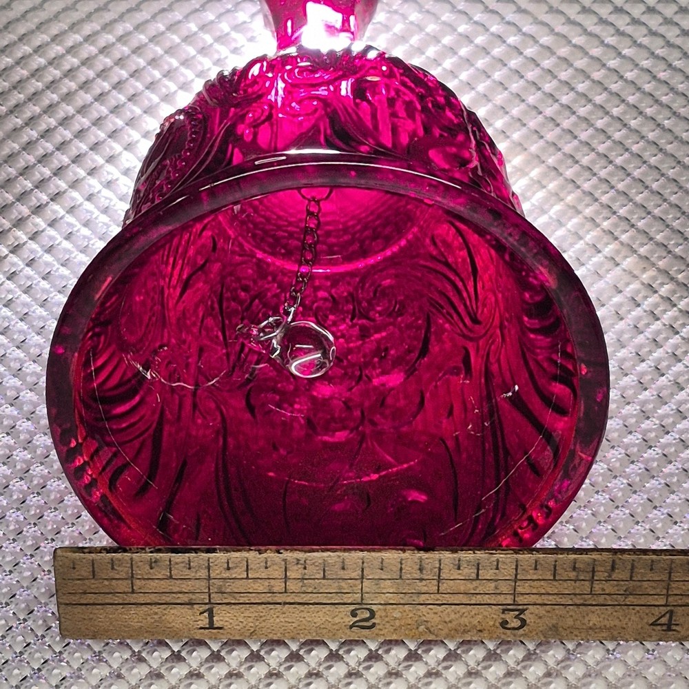 Vintage L.E. Smith Ruby Red 40th Anniversary Bell 6" Tall