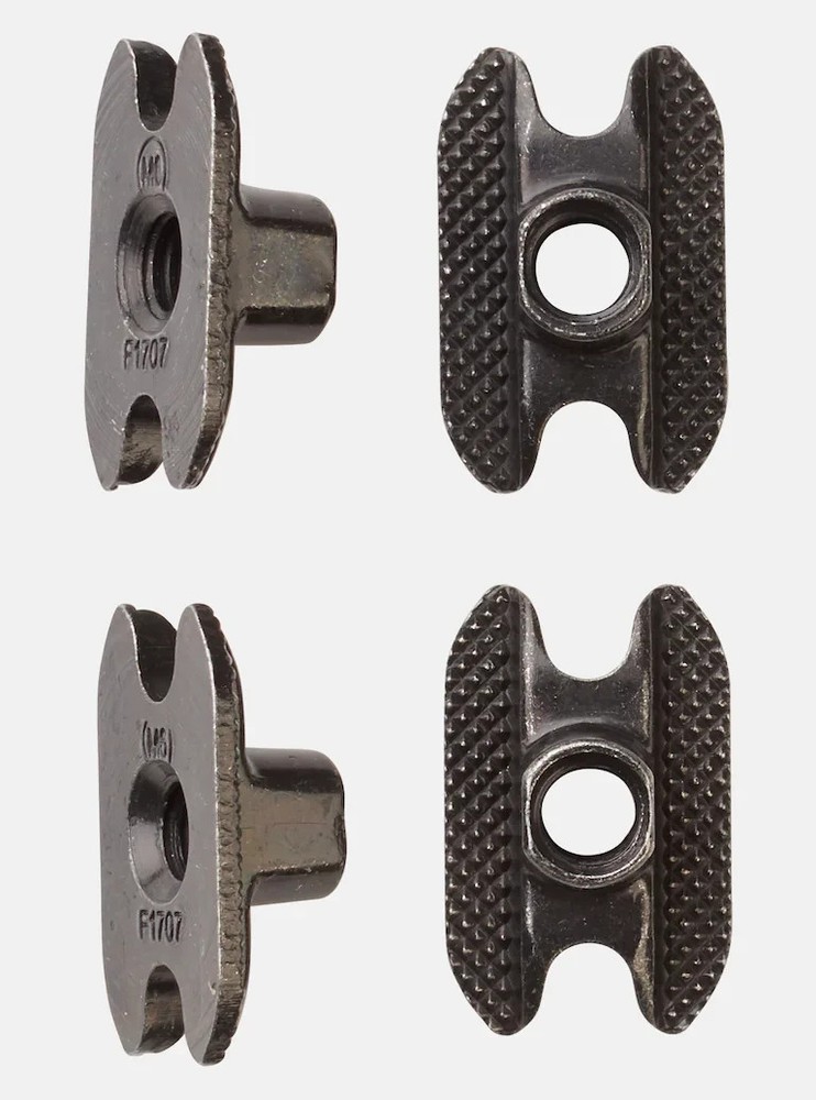 Burton M6 Channel Inserts 4 Pack-Snowboard Binding Mounting Hardware Replacement