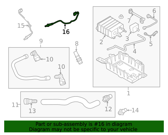 Genuine Ford Oxygen Sensor JR3Z-9G444-A