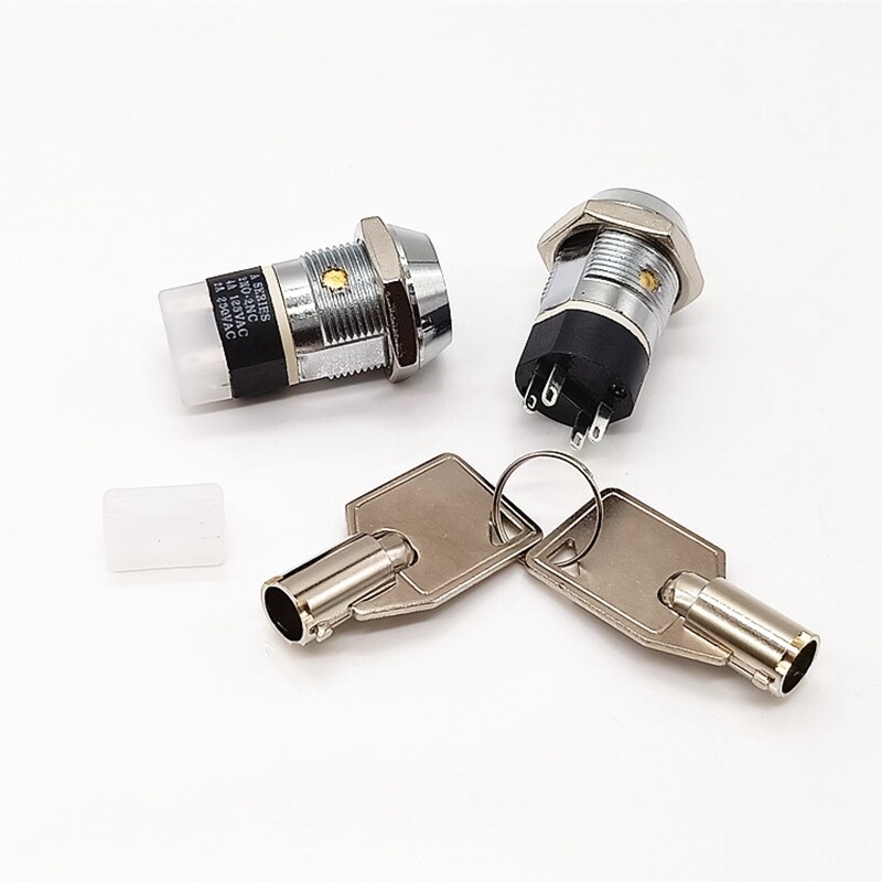 19mm Electronic Lock Power Lock Key Switch Lock Elevator Base Station Lock 4A 2A