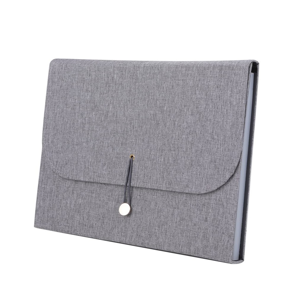 Fabric Expanding File Folder Document Organizer A4, 13‑Pocket Indexed File Ca...