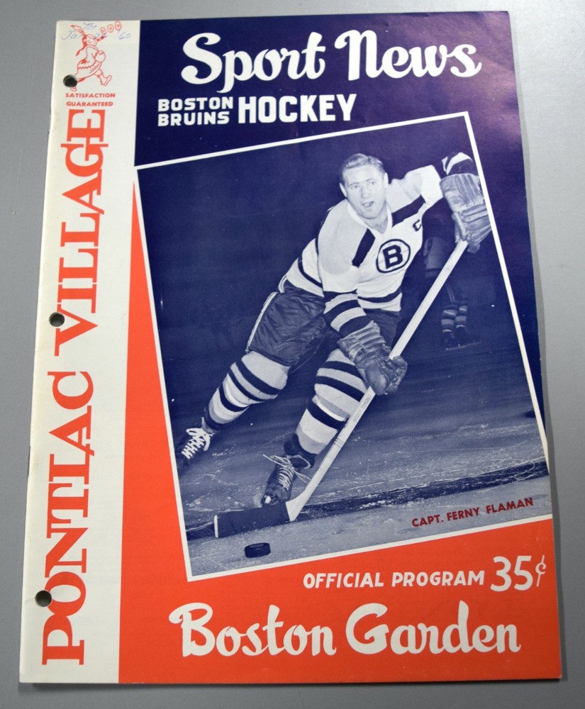 Boston Bruins Vs Toronto Maple Leafs January 24th 1960 Official Game Program