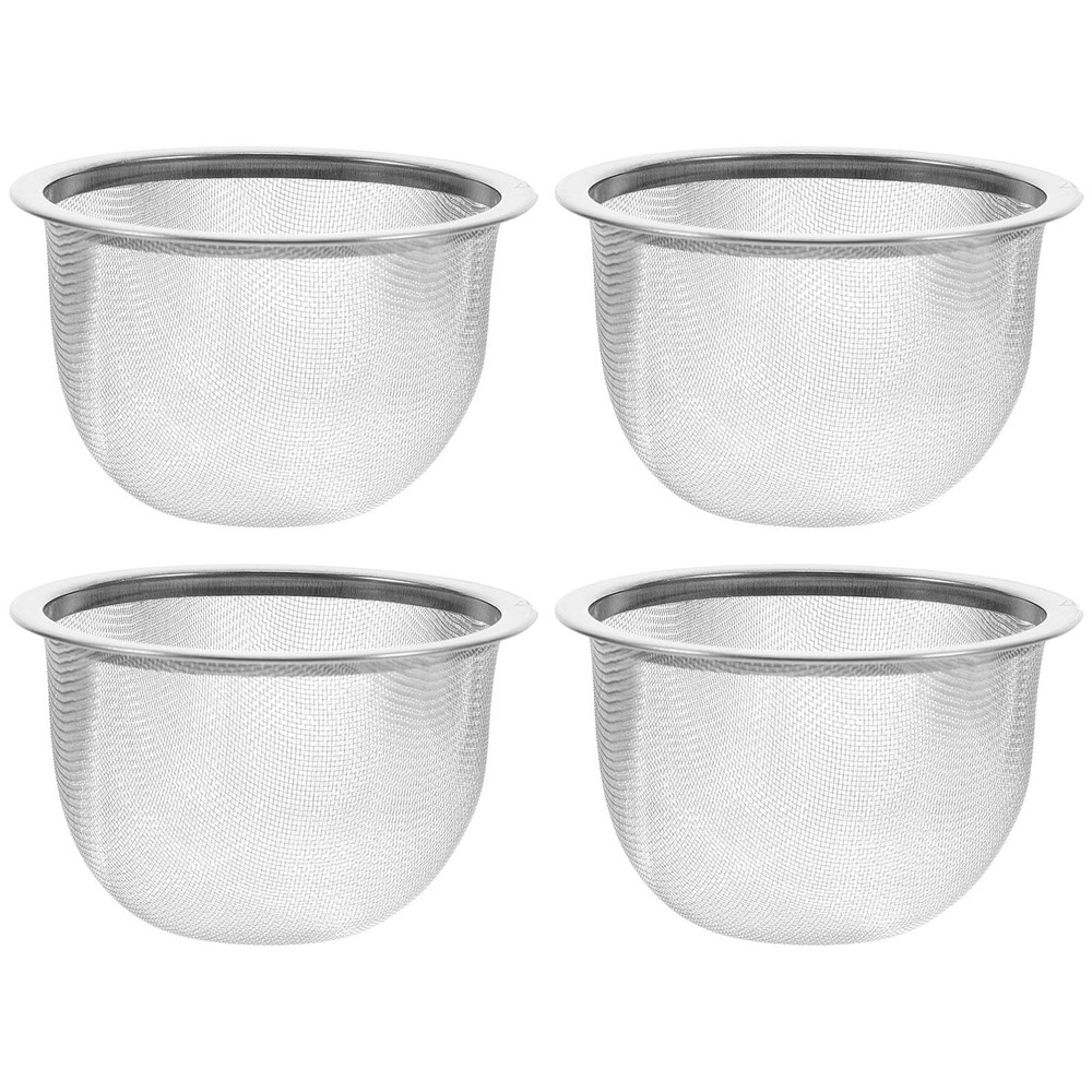 4-Pcs Teapot Strainer Mesh Tea Infuser Loose Leaf Filter Stainless Steel