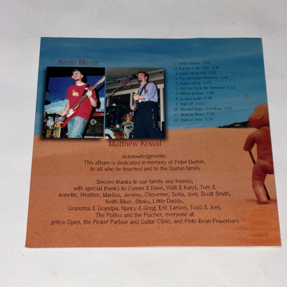 The Reals Partly Cloudy SIGNED CD Booklet