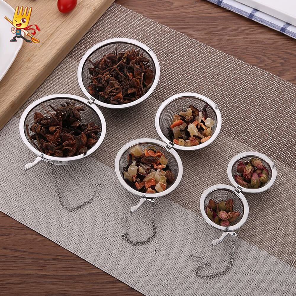 3 PCS Stainless Steel Mesh Tea Ball Extra Fine Infuser Strainer Filter Set