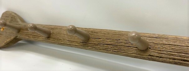 Wood Paddle Clothing Rack with Fish