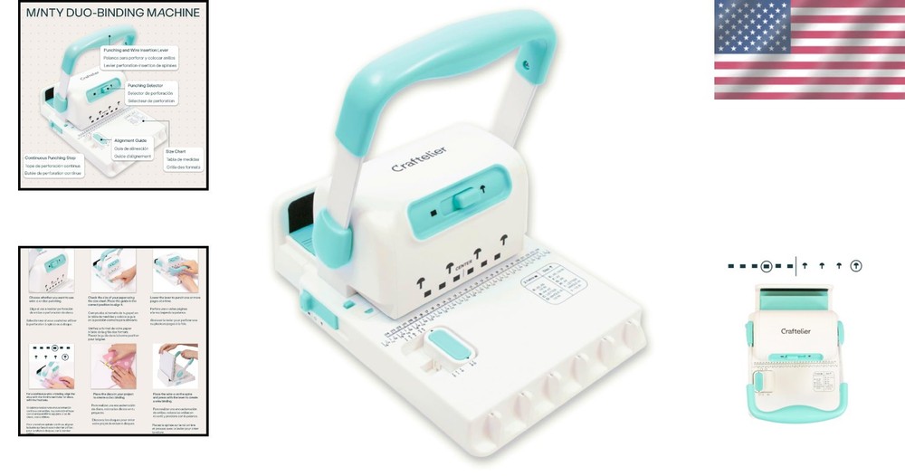 Compact Spiral Binding Machine for Effortless Book Creation – 2:1 Compatibility