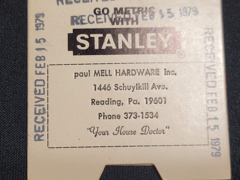 Stanley Metrics Made Easy Slide Pull Out Conversion Chart grams pounds km degree