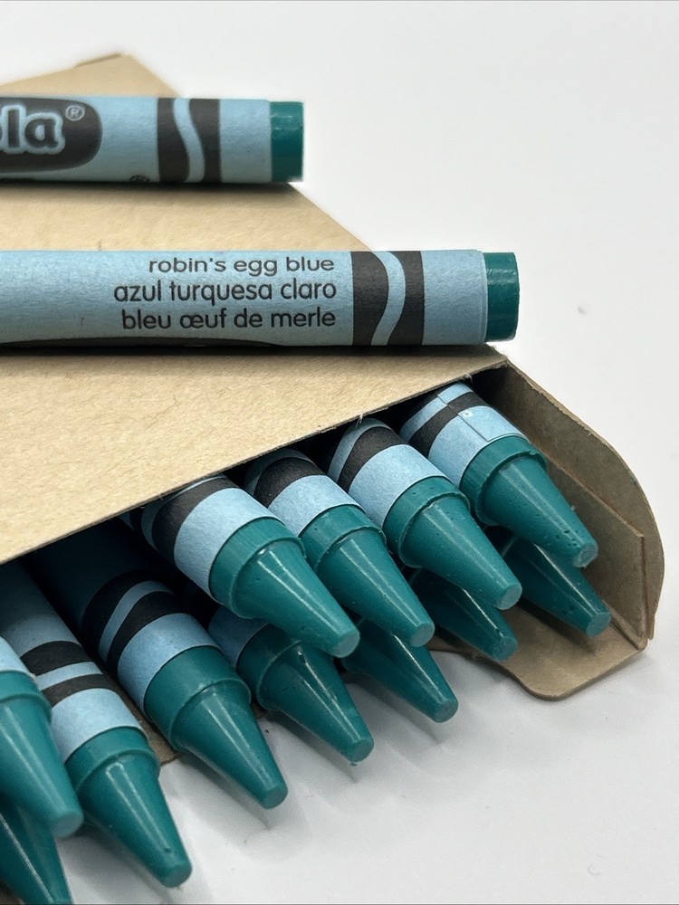 (16) Crayola Crayons (robin’s egg blue) BULK