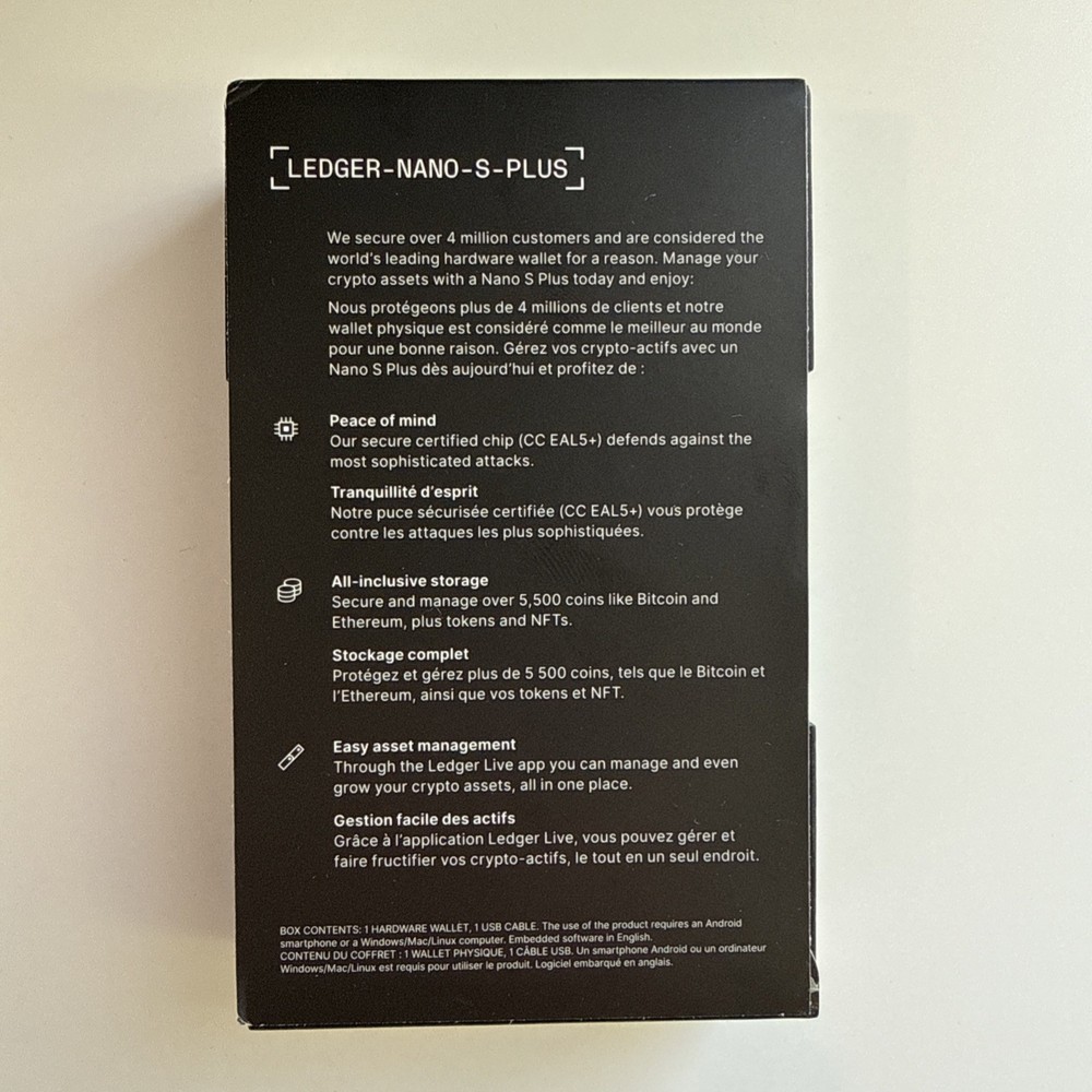 Ledger Nano S Plus Crypto Hardware Wallet- NEW, OPEN BOX