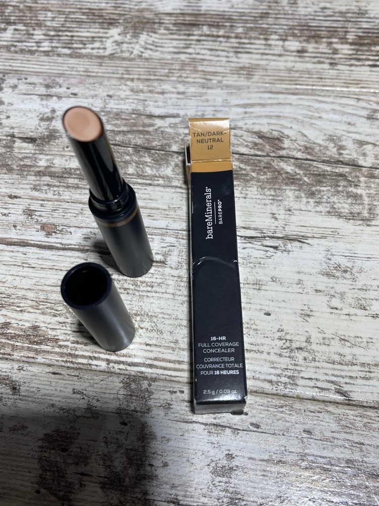 bareMinerals BarePro 16HR Full Coverage Concealer 0.09oz, #12 Tan Dark Neutral