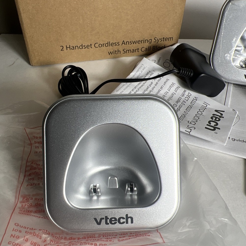 VTech VS112-2 Silver DECT 6.0 Bluetooth 2 Handset Cordless Answering System