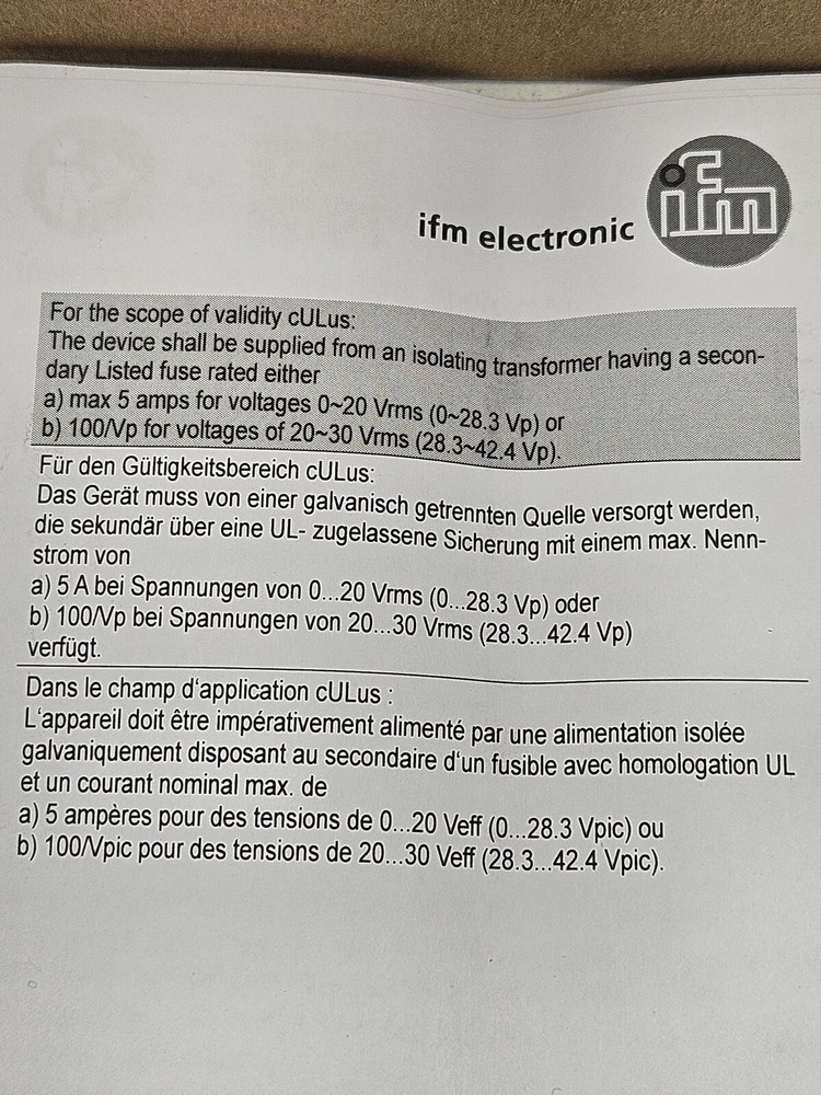 IMF Electronic LMT100 Sensor Level