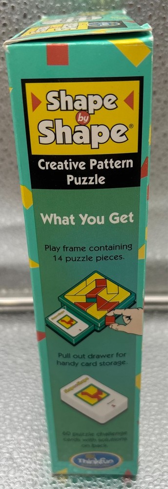 ThinkFun Shape By Shape Creative Pattern Puzzle Game New Open Complete Vtg 1999