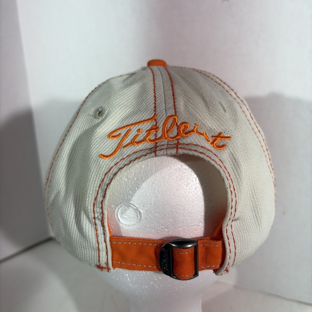 Titleist Orange Cream Golf Baseball Cap Hat Strap Back Adjustable