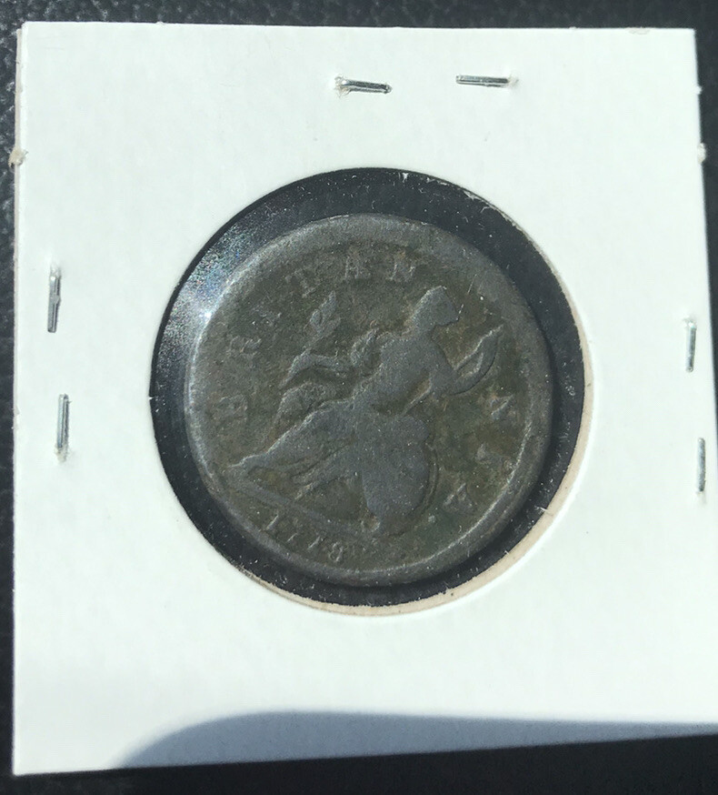 Rare 1718 George I Colonial Half Penny