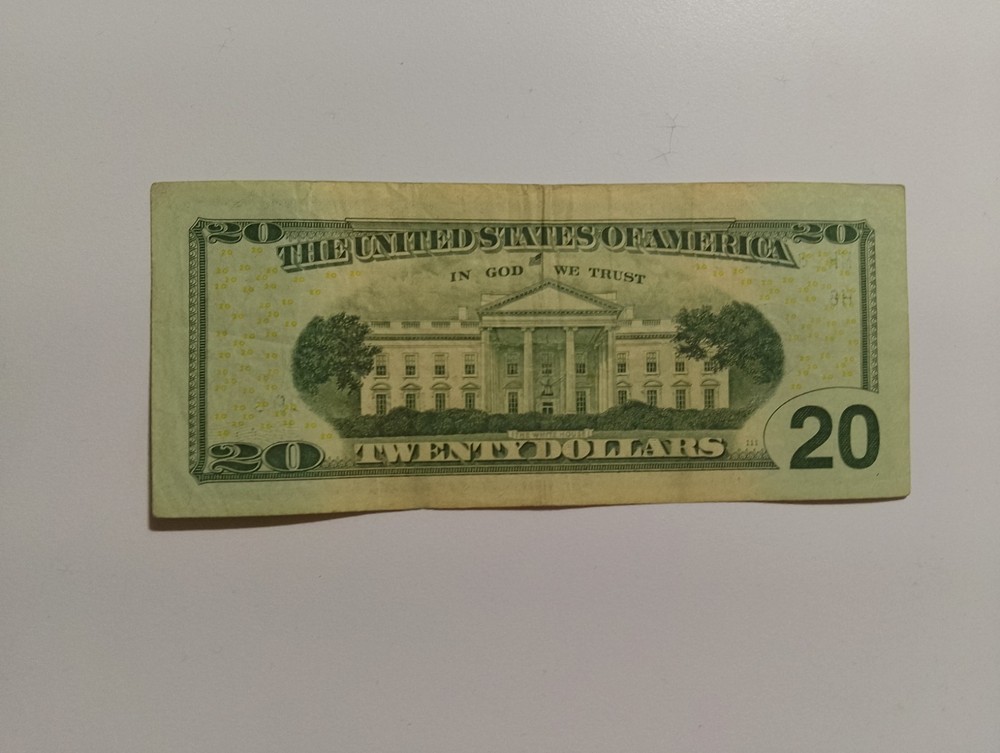 $20 Bill Error - Ink Smear Error on Serial Number And Print Through