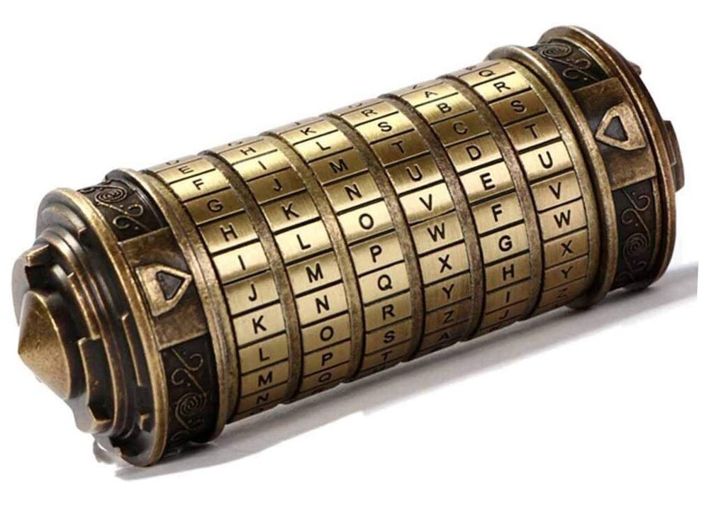 Cryptex Da Vinci Code Mini Cryptex Lock Puzzle Boxes with Hidden Brass