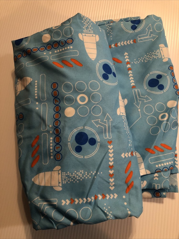 Disney Mickey Mouse Space Rocket 3 Pcs Crib Bedding Set Pillow Flat Fitted Sheet