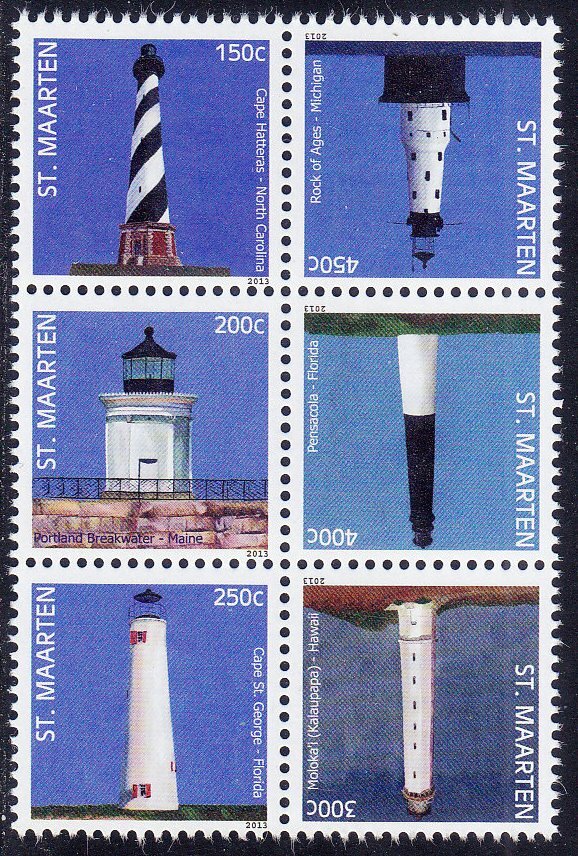 Sint Maarten Issue 2013 (181-186) Lighthouses