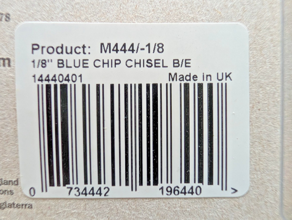 IRWIN Tools Marples Woodworking Chisel (1/8") Brand New