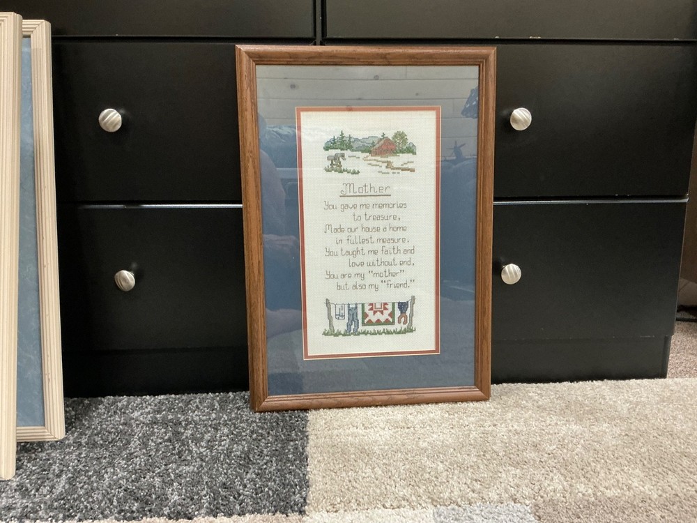 Mothers Memories Completed Frame Double Matted 20"X 14 "