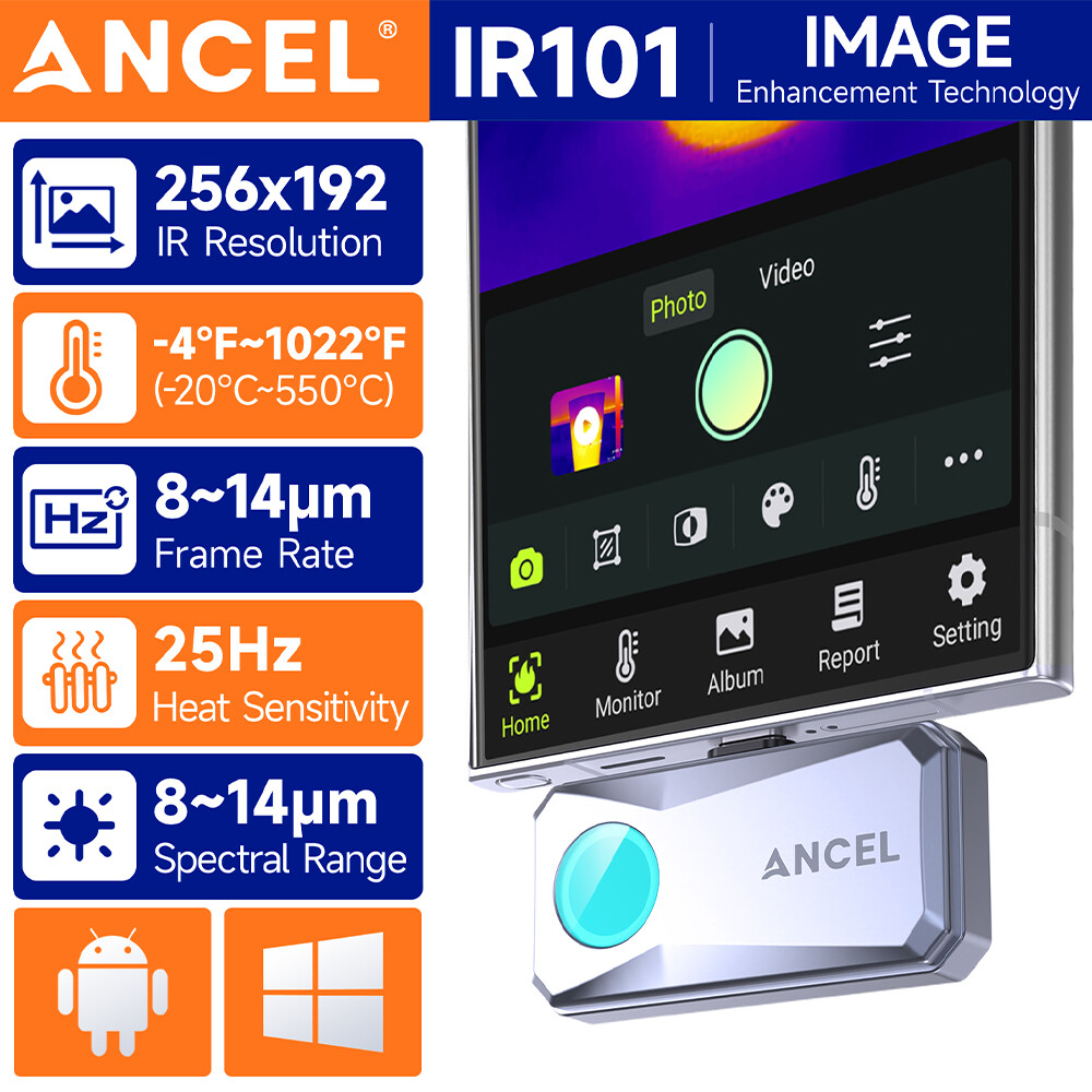 ANCEL IR101 Type-C USB Infrared Thermal Imaging Camera for Android & Windows IOS