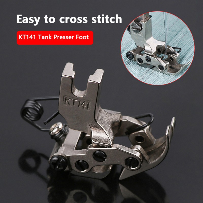 1Pc KT141 Flat Car Front Rear Interactive Presser Foot For Sewing Thick Fabric
