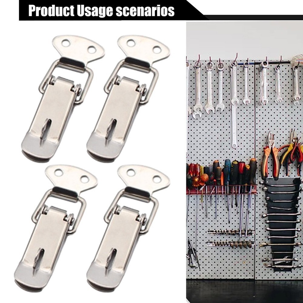 Practical Clamp Clips Premium Spring Stainless Steel With Buckle 4PCS 4x