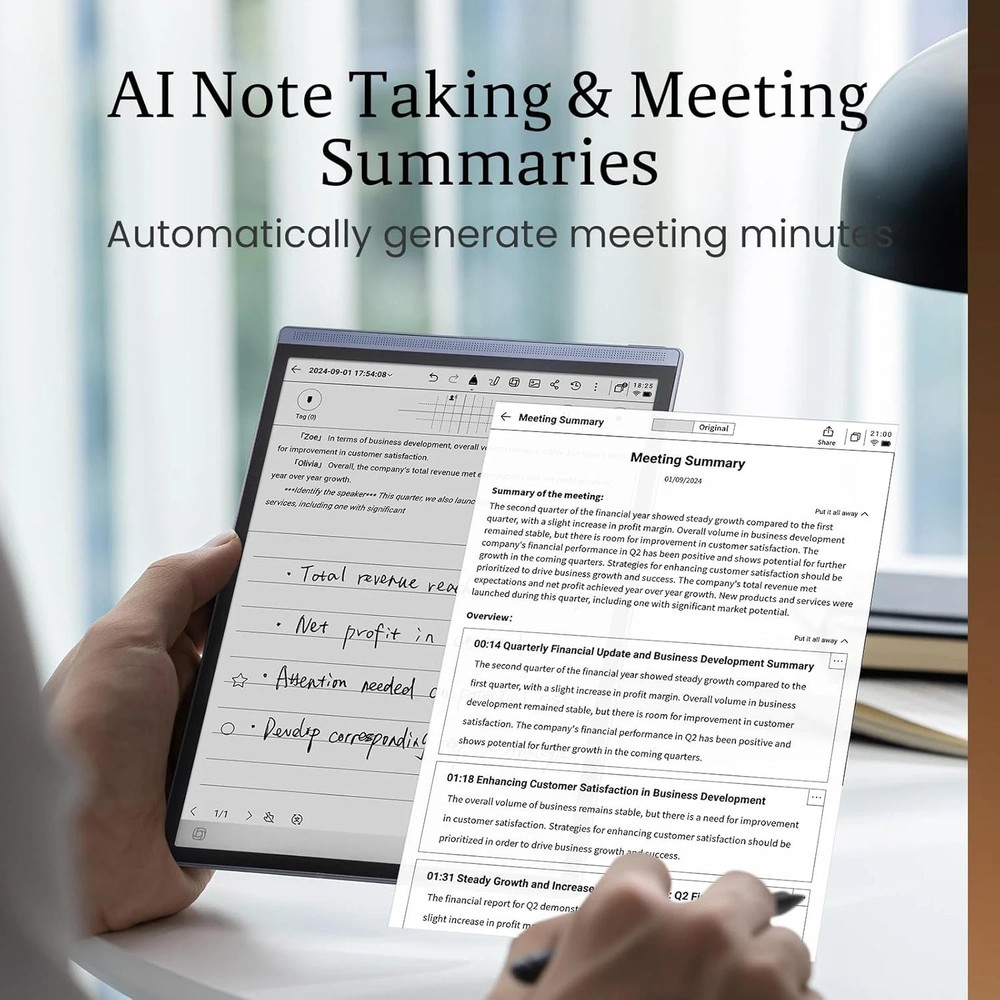 iFLYTEK AINOTE Air 2 Bundle – 8.2" E Ink AI Note-taking Tablet with Stylus