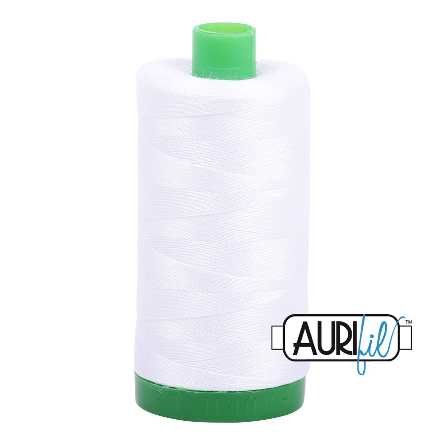 White 2024 | 40wt Large Spool 1000M / 1094Y | Aurifil
