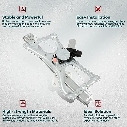 Power Window Regulator Driver Side fit Front Left 2006-2011 for Honda Civic