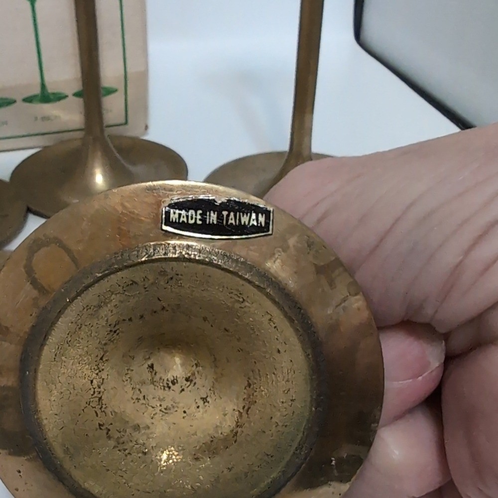 Brass Candle Holders 5 With Box 1983