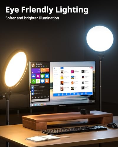 Professional Ring Light with Stand, Phone Holder & Remote – Full-screen Light