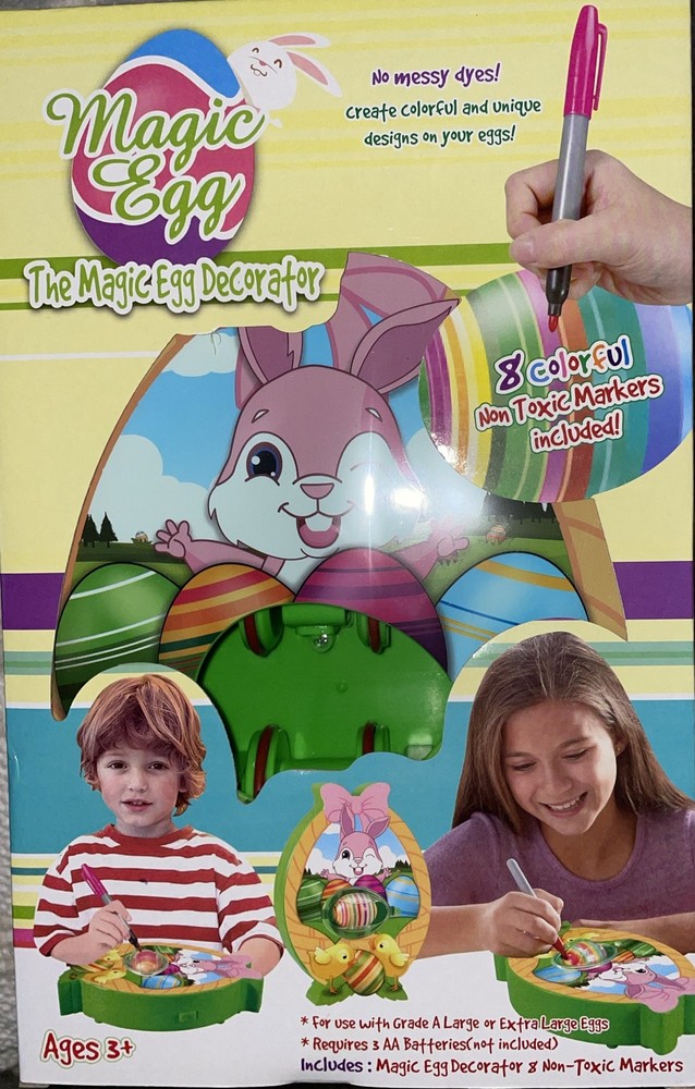 The Egg Magic Egg Easter Egg Decorator, Includes 8 Colorful Markers Easter