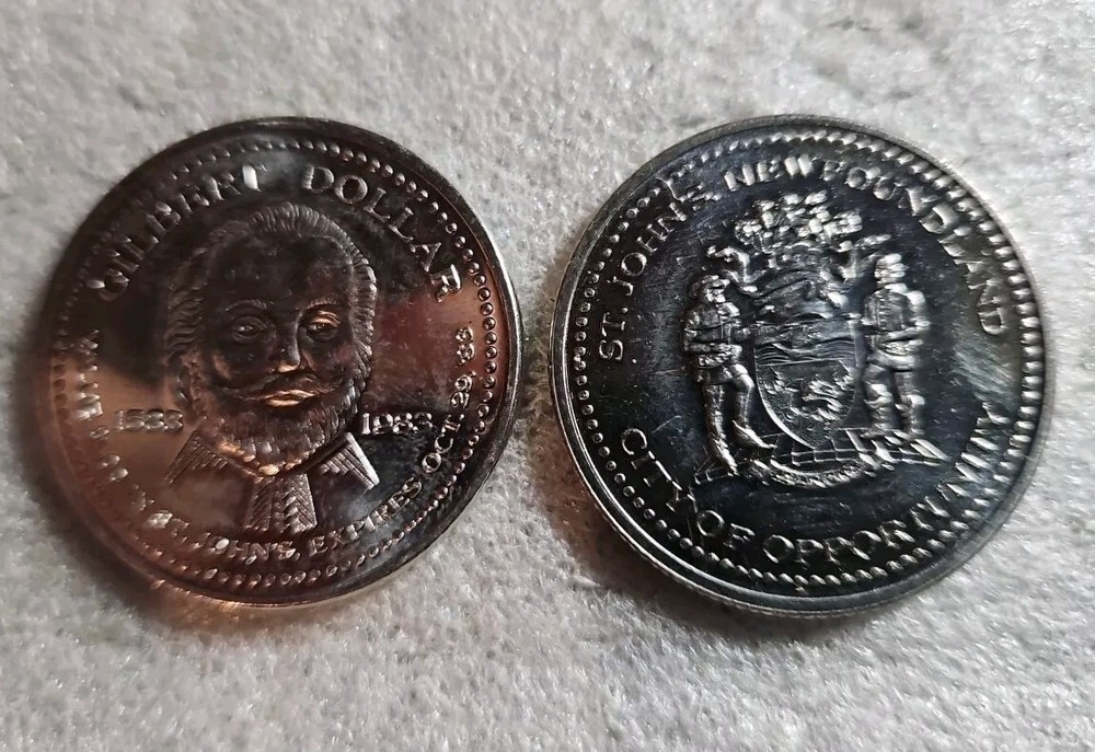 1983 St John's Newfoundland Trade Dollar Token Gilbert Uncirculated BU