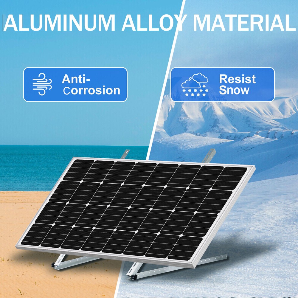 (45/47in）Solar Panel RV Tilt Mount Brackets Roof Flat Surface Adjustable Frame