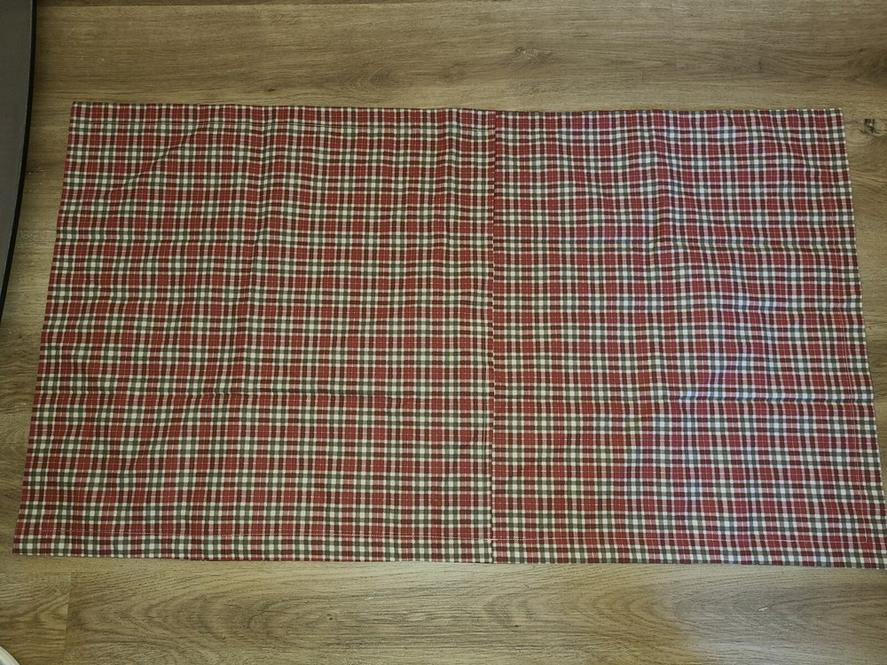 Eddie Bauer "Brick Red Brown Plaid" King Sham