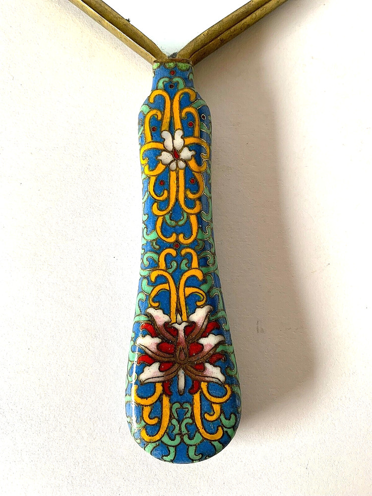 VINTAGE CLOISONNE HAND-HELD MIRROR - PROBABLY CHINESE