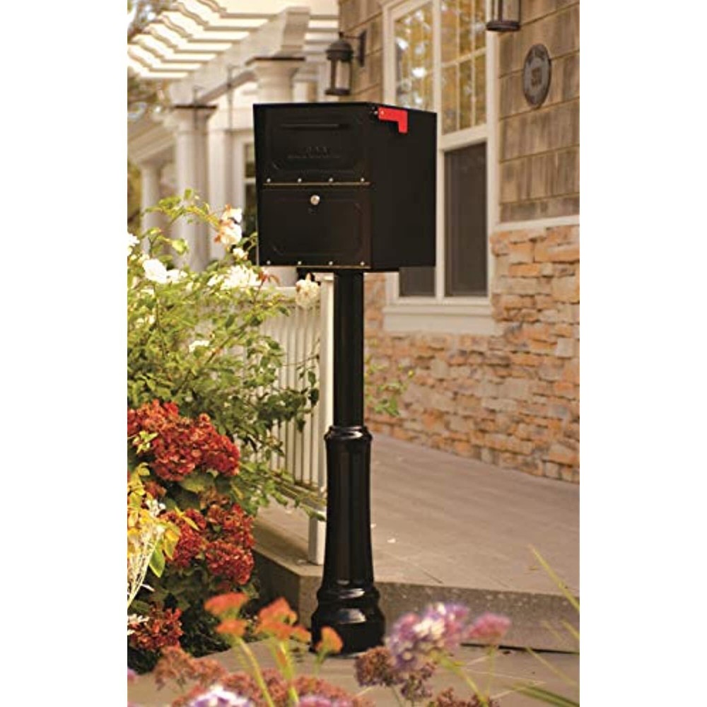 Architectural Mailboxes 620020B-10 TriBolt High Security Parcel Mailbox, Black
