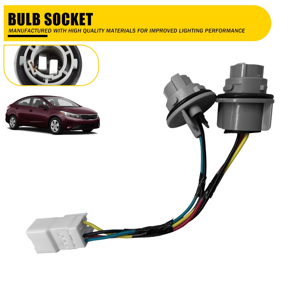 Tail Light Socket Wiring Fits Forte Kia 2017-2018 ABS Copper Construction