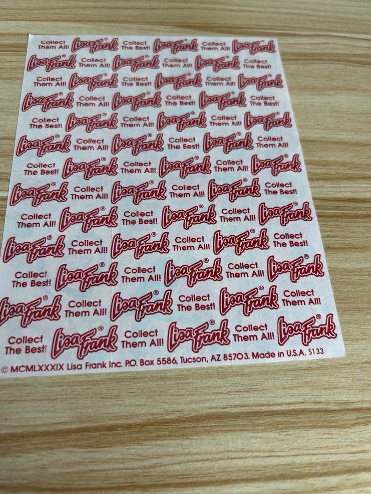 Lisa Frank Sticker Sheet
